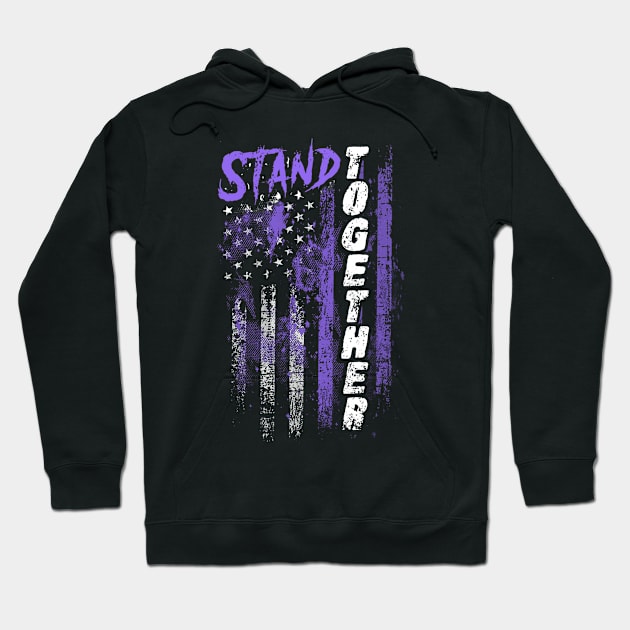 Eating Disorders Awareness Stand Together Flag Hoodie by KHANH HUYEN